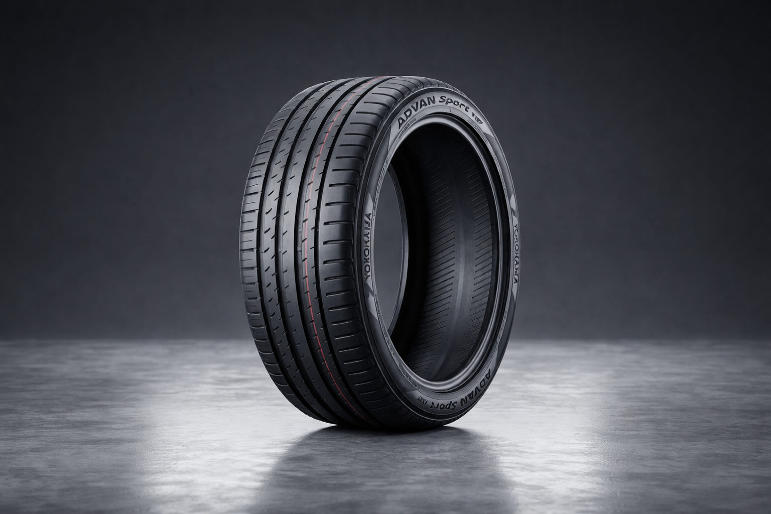 Yokohama car tyre with deep tread pattern for superior tyre grip on wet Indian roads.